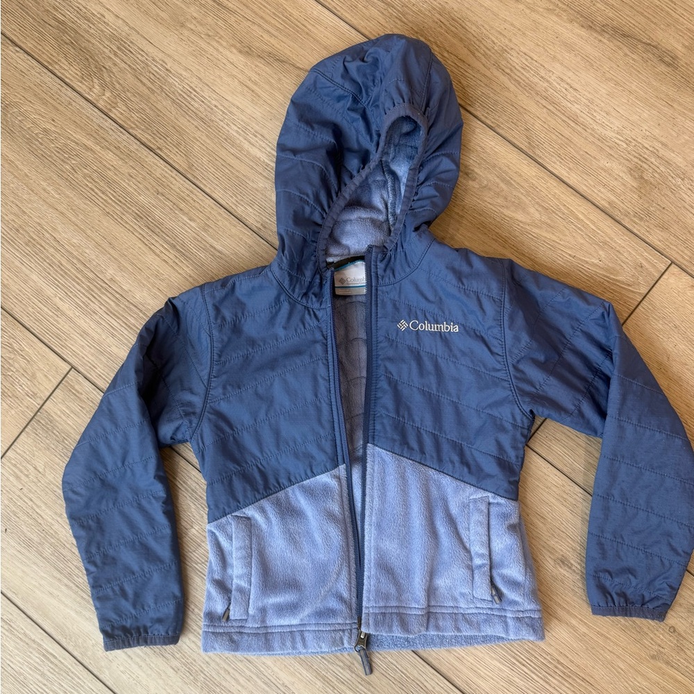 Columbia Blue Lined Hooded Jacket Size XXS (4/5)